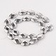 Electroplate Non-magnetic Synthetic Hematite Oval Bead Strands G-L368-04B-2