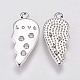 Brass Micro Pave Cubic Zirconia Charms KK-A144-043P-2