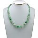 Classic Natural Gemstone Chip Beaded Necklaces NJEW-L055-07-1