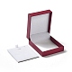 Wood Cover with PU Leather Jewelry Packaging Boxes CON-M009-03-2