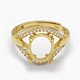 925 componentes de anillo de dedo de garra de diamante de imitación de plata esterlina STER-E061-47G-3