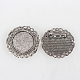 Supports broches pour cabochon alliage de style tibétain PALLOY-N0085-70AS-2