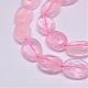 Granos naturales de abalorios de cuarzo rosa G-D864-04-2