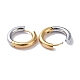 Двухцветные серьги-кольца из нержавеющей стали 304 для женщин EJEW-A073-01C-2