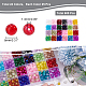 arricraft About 600 Pcs 24 Colors Crackle Glass Beads CCG-PH0001-12-2