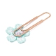 Polyester Embroidered Flower Bookmarks AJEW-JK00280-3