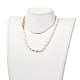 Collane con perle di perle keshi naturali barocche NJEW-JN02905-2