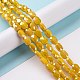 Faceted Electroplated Glass Beads Strands GLAA-G092-C02-2