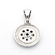 Vintage Alloy Pendant Makings for Snap Buttons MAK-O006-01-NR-2