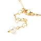 Braccialetto di perle naturali e perline di vetro sfaccettato per ragazze adolescenti BJEW-TA00026-5