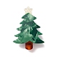 Spilla natalizia in acetato di cellulosa verde (resina). JEWB-K009-01A-1