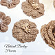 Handmade Burlap Flower & Lace Bowknot FIND-SC0001-21-4