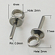 304 Stainless Steel Cup Pearl Peg Bails Pin Pendants X-STAS-H053-11x4mm-1