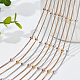 Nbeads 12Pcs 3 Colors 304 Stainless Steel Satellite Chain Necklaces Set for Men Women NJEW-NB0001-15-4
