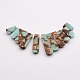 Assembled Synthetic Bronzite and Gemstone Beads Strands G-P298-D01-3