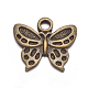 20PCS Antique Bronze Butterfly Tibetan Style Alloy Pendants X-TIBEP-A10670-AB-FF-1