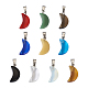 Kissitty 60Pcs 10 Colors Spray Painted Glass Pendants GLAA-KS0001-07-1