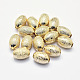 Long-Lasting Plated Brass Textured Beads KK-K193-110G-NF-1