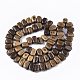 Undyed & Natural Wenge Wood Beads Strands WOOD-T024-013-2