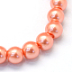 Baking Painted Pearlized Glass Pearl Round Bead Strands HY-Q330-8mm-77-2