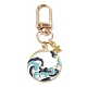 Décorations de pendentif en alliage d'émail de style chinois HJEW-JM01091-2