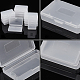 Boîtes en plastique rectangle CON-WH0087-19-4