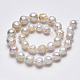 Hebras de perlas keshi de perlas barrocas naturales PEAR-R064-10-2