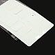 矩形ピアスディスプレイは厚紙紙カードと​​自己接着セロファン袋をセット  ホワイト  170x80mm X-EDIS-J001-01-3
