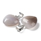 Natural Grey Agate Charms HEAR-PW0001-057-18-3