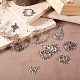 PandaHall Jewelry 60Pcs 15 Style Tibetan Style Alloy Chandelier Component Links FIND-PJ0001-26-6