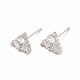 Brass Micro Pave Cubic Zirconia Stud Earrings for Women EJEW-H091-12P-1