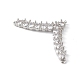 Rack Plating Brass Micro Pave Clear Cubic Zirconia Chandelier Component Link KK-C019-25P-2