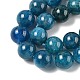 Круглые бусины пряди природного апатита G-K068-04-10mm-2
