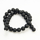 Chapelets de perles en pierre noire synthétique G-C059-12mm-1-2