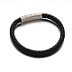 Leather Cord Braided Bracelet Making BJEW-E273-17M-2