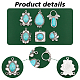 Pandahall elite 12pcs 6 pendentifs turquoises synthétiques de style FIND-PH0005-12-7