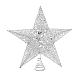 鉄のクリスマスツリートッパー  クリスマスの装飾のための  スター  銀  300x307x95mm DJEW-GF0001-01-1