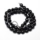 Dyed Natural Black Agate Nuggets Beads Strands G-J335-05-2