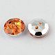2-Hole Taiwan Acrylic Rhinestone Flat Round Buttons BUTT-F015-15mm-37-2