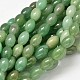 Ovales hebras naturales perlas aventurina verde G-P107-05-1