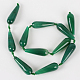 Natural Green Onyx Agate Faceted Drop Bead Strands G-E216-06-2