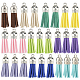 SUNNYCLUE 100Pcs 10 Colors Keychain Tassel Leather Charms Faux Suede Tassel Pendant Bulk with CCB Plastic Cord End for Keyring Decoration DIY Jewellery Making Crafts Supplies FIND-SC0002-28-1
