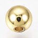 真鍮製スペーサービーズ  ラウンド  ゴールドカラー  5mm  穴：1.5mm KK-Q738-5mm-03G-1
