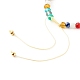 Гальваническое стекло нейлоновая нить плетеные браслеты из бусин для мамы и дочки BJEW-JB06359-05-13
