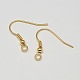 Brass Earring Hooks KK-L137-03G-NR-2