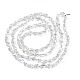 Electroplate Transparent Glass Beads Strands EGLA-N006-028-A04-2
