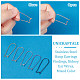 Unicraftale 30Pcs 5 Colors Ion Plating(IP) 304 Stainless Steel Hoop Earrings Findings STAS-UN0049-76-5