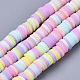 Handmade Polymer Clay Beads Strands CLAY-R089-6mm-087-1