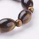 Natural Tiger Eye Beads Stretch Bracelets BJEW-K164-A01-2