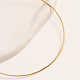 ステンレス製のシンプルな細いカラーのネックレス  リジッドチョーカーネックレス  ゴールドカラー  15.75インチ（40cm） QV1917-1-3